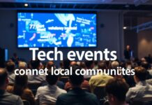 So verbinden Technik-Events Gemeinschaften lokal Tech events connect local communities.